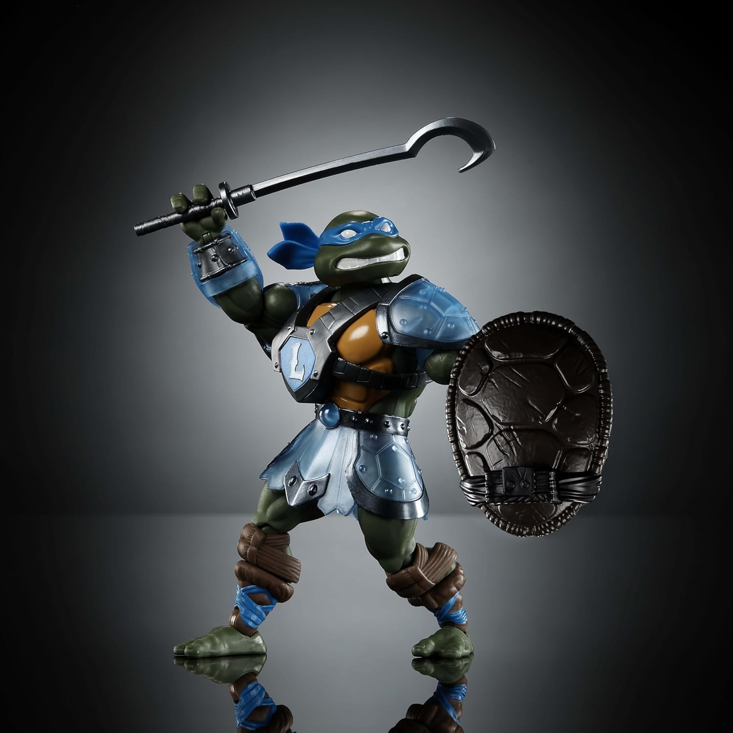 Masters of the Universe Origins Turtles of Grayskull Leonardo Reptile Wars Posable Action Figure, Teenage Mutant Ninja & MOTU Crossover Hero Leo Toy, JBN03