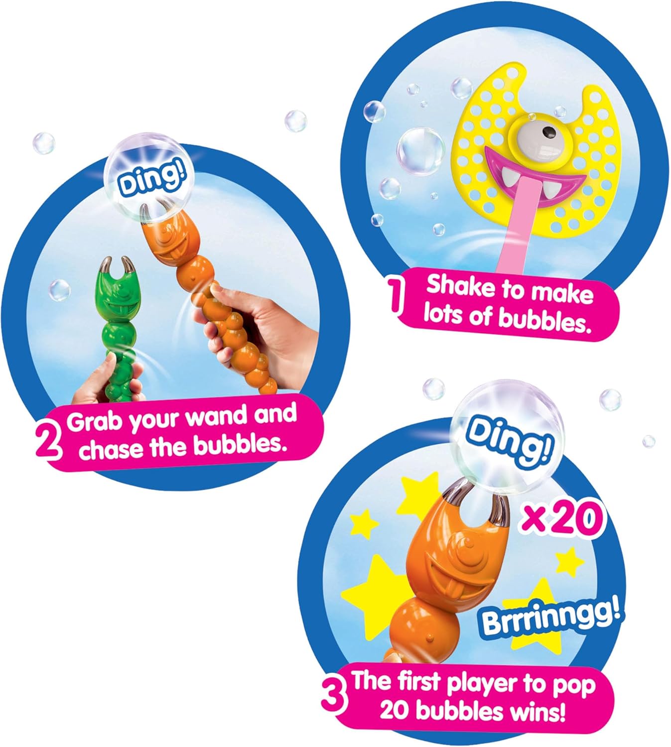 IDEAL | Bubble Ding! The bubble bursting game | Kids Games | Outdoor Games | For 1-2 Players | Ages 3+