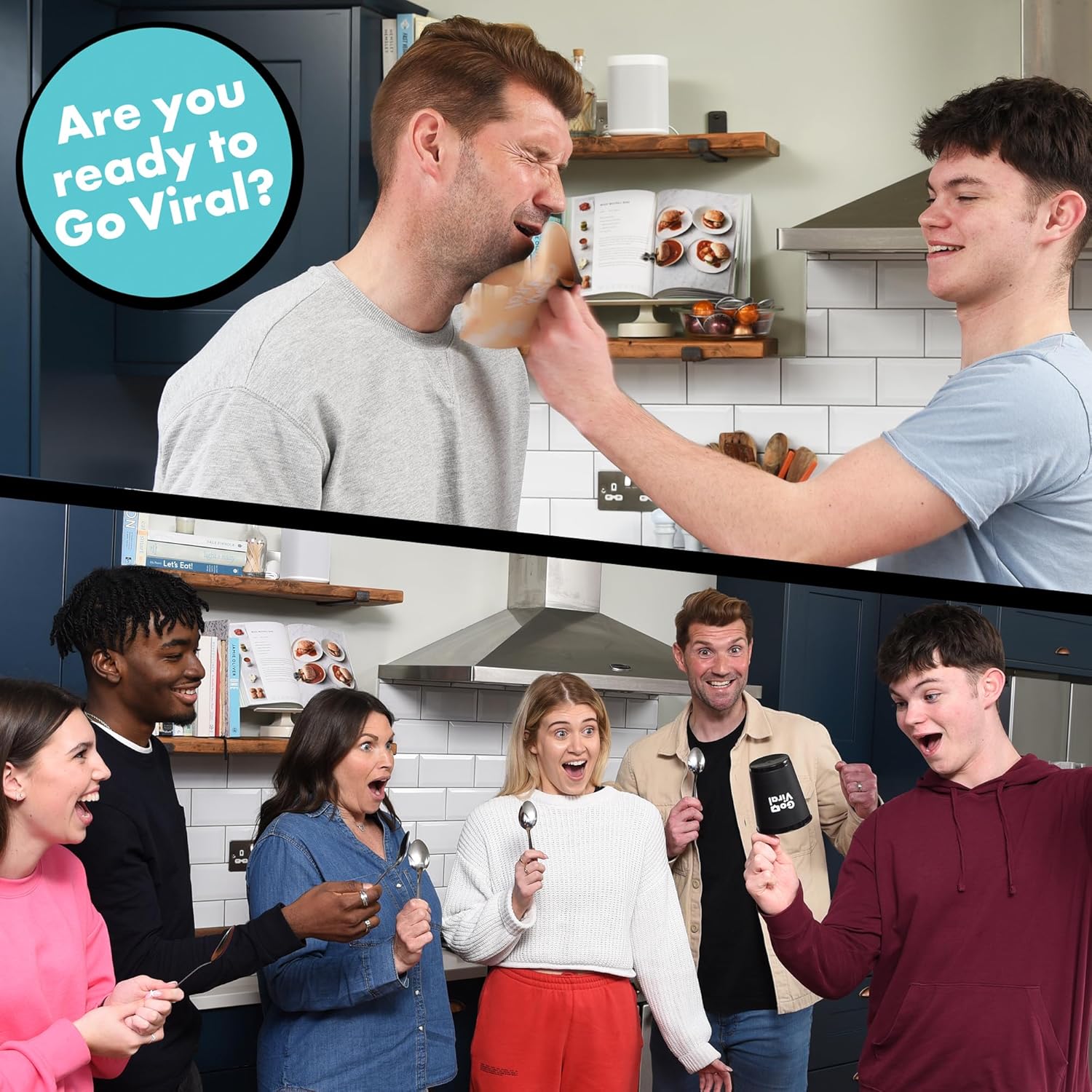 IDEAL Go Viral: The Social Media Party Game with 40 epic challenges, perfect for families and kids age 8+ and groups of friends, great gift idea