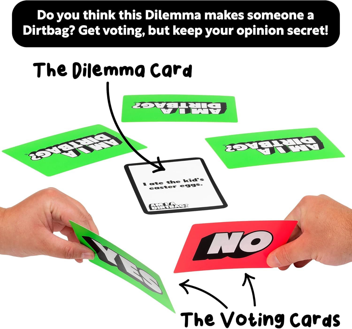 Am I A DirtBag: The ‘Game Of Changing Opinions’ Party Card Games, for adults and teens age 14+, best new board game, for 3+ players