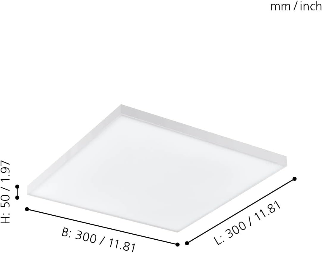 Eglo - Turcona-Z Panel White 30X30 - Rgb + Tw - Zigbee, Bluetooth