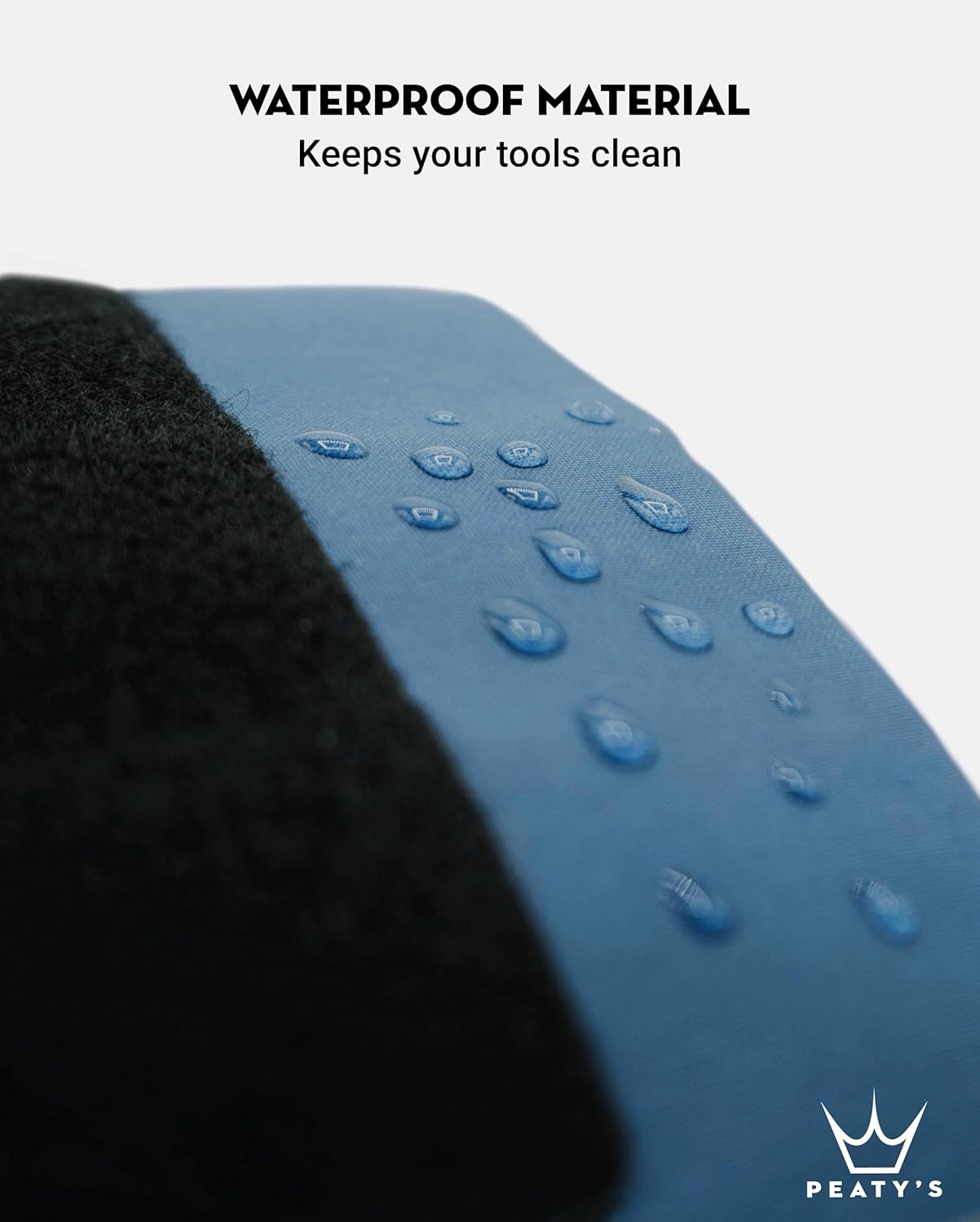 Peaty's Holdfast Bolsa Portaherramientas para Bicicleta - Impermeable con Sistema Antideslizante y Bolsillo con Cremallera, Organizador Reflectante para Herramientas de Ciclismo sin Mochila