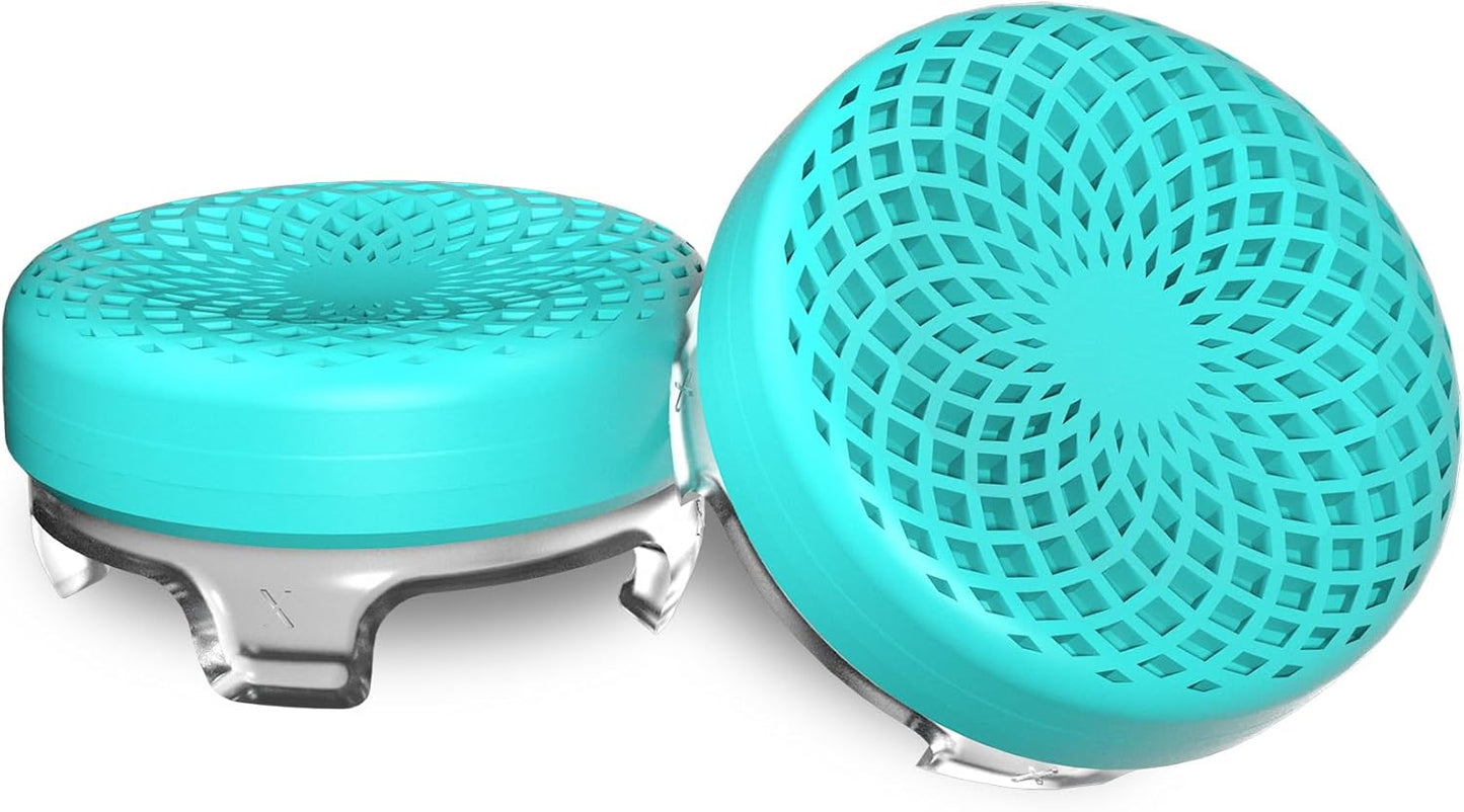 KontrolFreek Lotus per Playstation 5 e Playstation 4 - Levette ad alte prestazioni - 2 concave a vita media - Verde Acqua/Trasparente