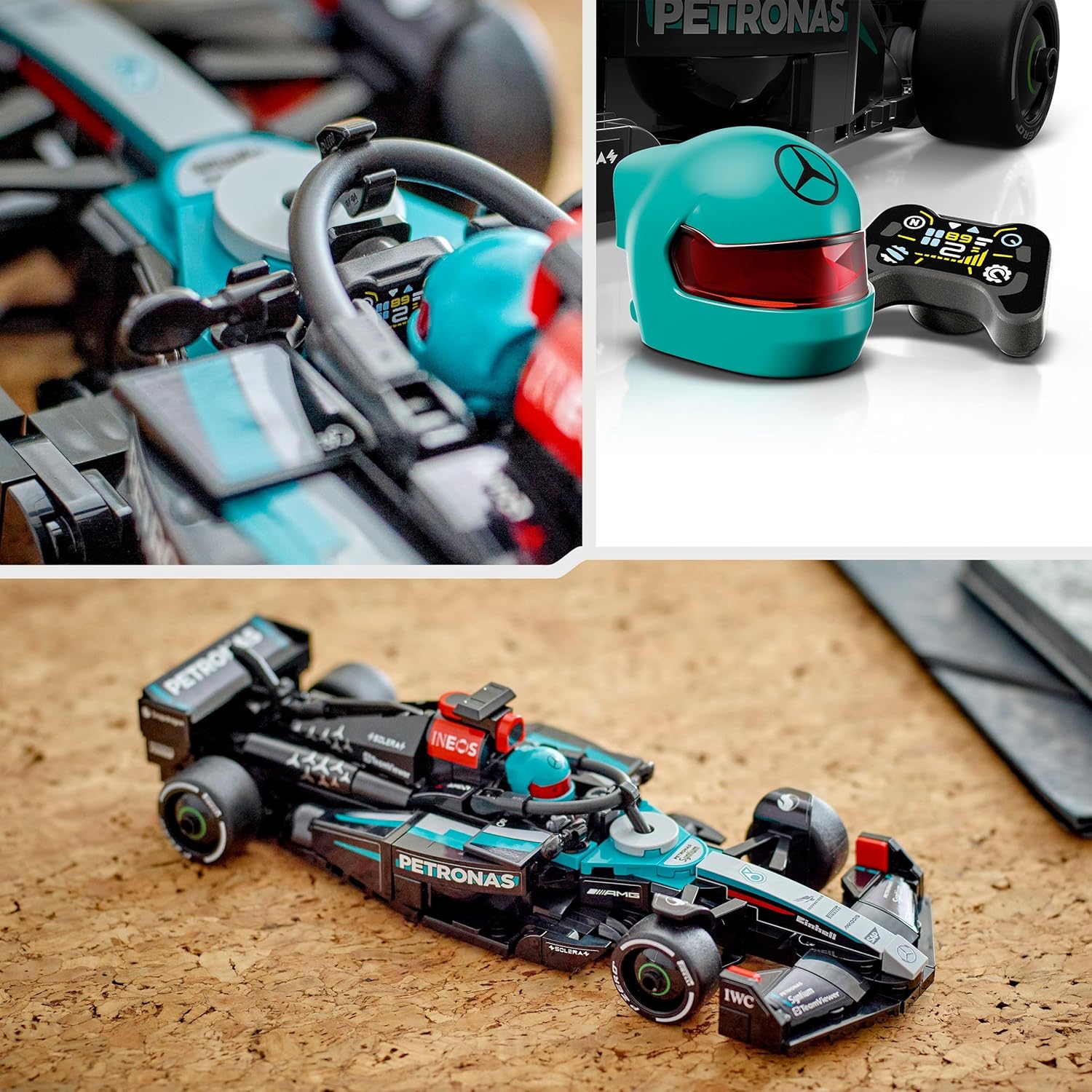 LEGO Speed Champions Mercedes-AMG F1 W15 Race Car Toy with a Collectible Formula 1 Driver Minifigure - Model Kits for 10+ Year Old Boys & Girls or Adult Motorsport Fans 77244