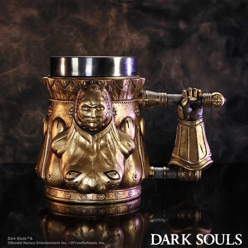Nemesis Now Dark Souls Smough Tankard 15.5cm, Resin, Gold, Officially Licensed Dark Souls Merch, Dark Souls Trilogy Beer Mug, Stainless Steel Insert, Cast in The Finest Resin, Expertly Hand-Painted