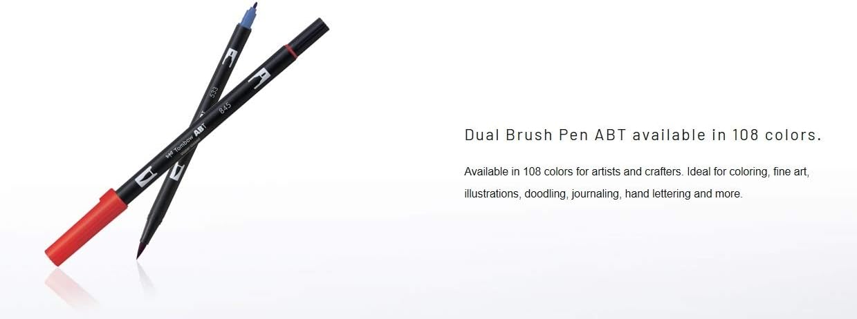 Tombow ABT 847 Dual Brush Pen - Crimson
