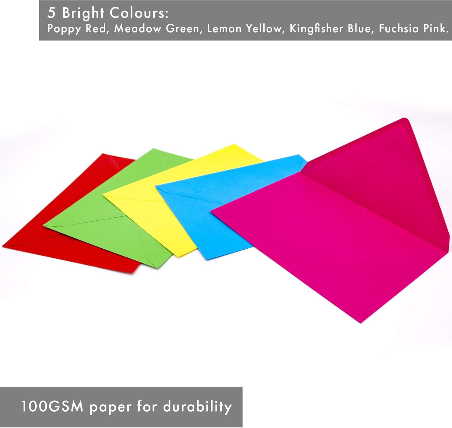 Pukka Pad, Pukka Post & Packaging Gummed Envelopes - Pack of 25, Ready-to-Seal, Durable 100GSM Postal Envelopes for Letters, Invitations, and Other Mail - 229 x 162 mm, Size C5, Brights