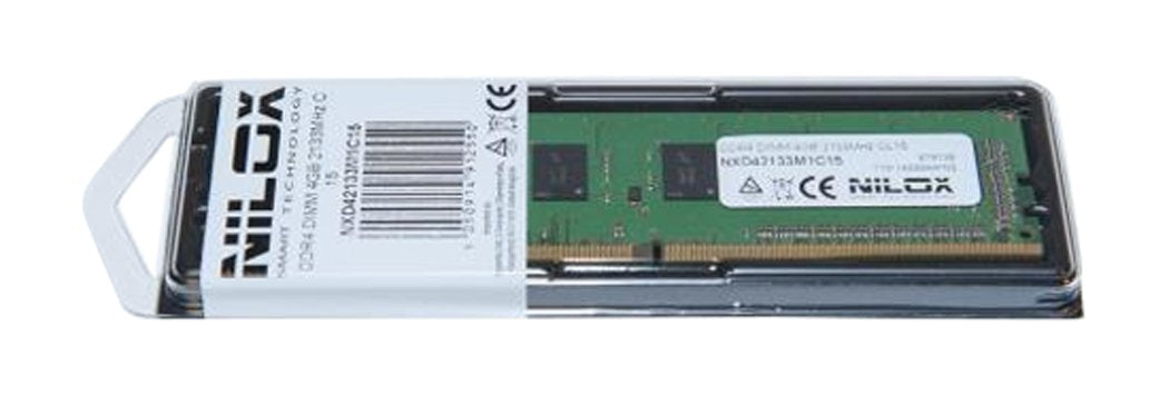 Nilox Memoria Ram Ddr4 Dimm da 4Gb, 2133Mhz, Cl15, Verde