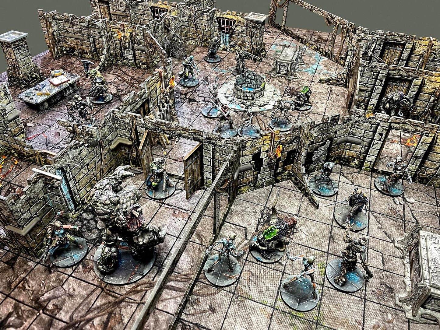 Fantasy Dungeon Terrain Vaults of Enveron Core Set - Battle Systems Terrain Immersive Scenery for D&D DND Maladum Pathfinder RPGs Full Color Heavy Duty Cardstock Printed Both Sides