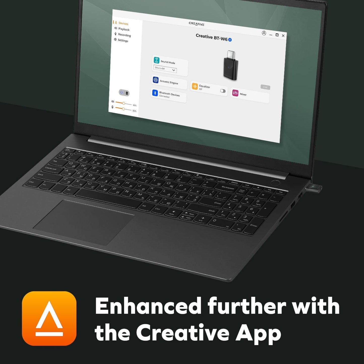 Creative - Bt-W6 Usb-C Wireless Audio Transmitter