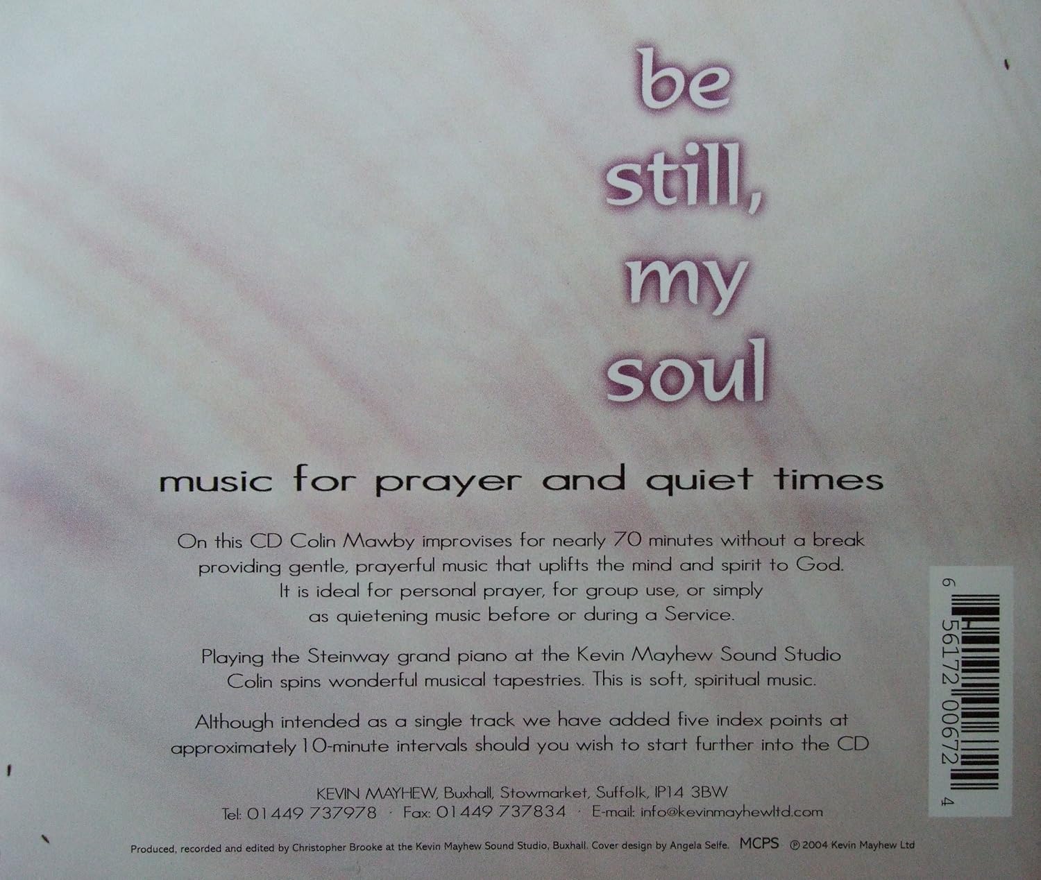 Colin Mawby-Be Still, My Soul CD-Worship-Recorded Performance