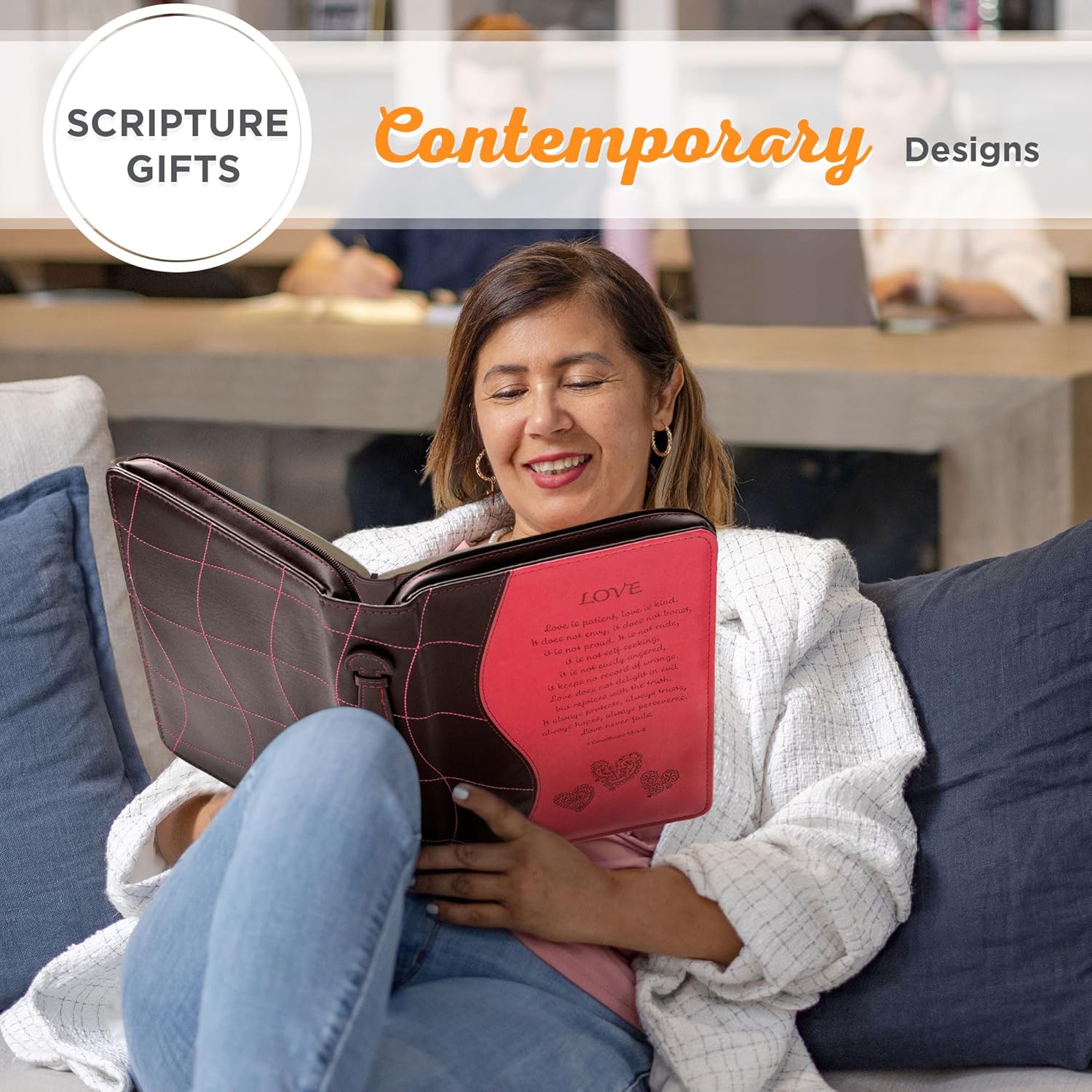 1 Corinthians 13 Pink Bible Case, Extra Large