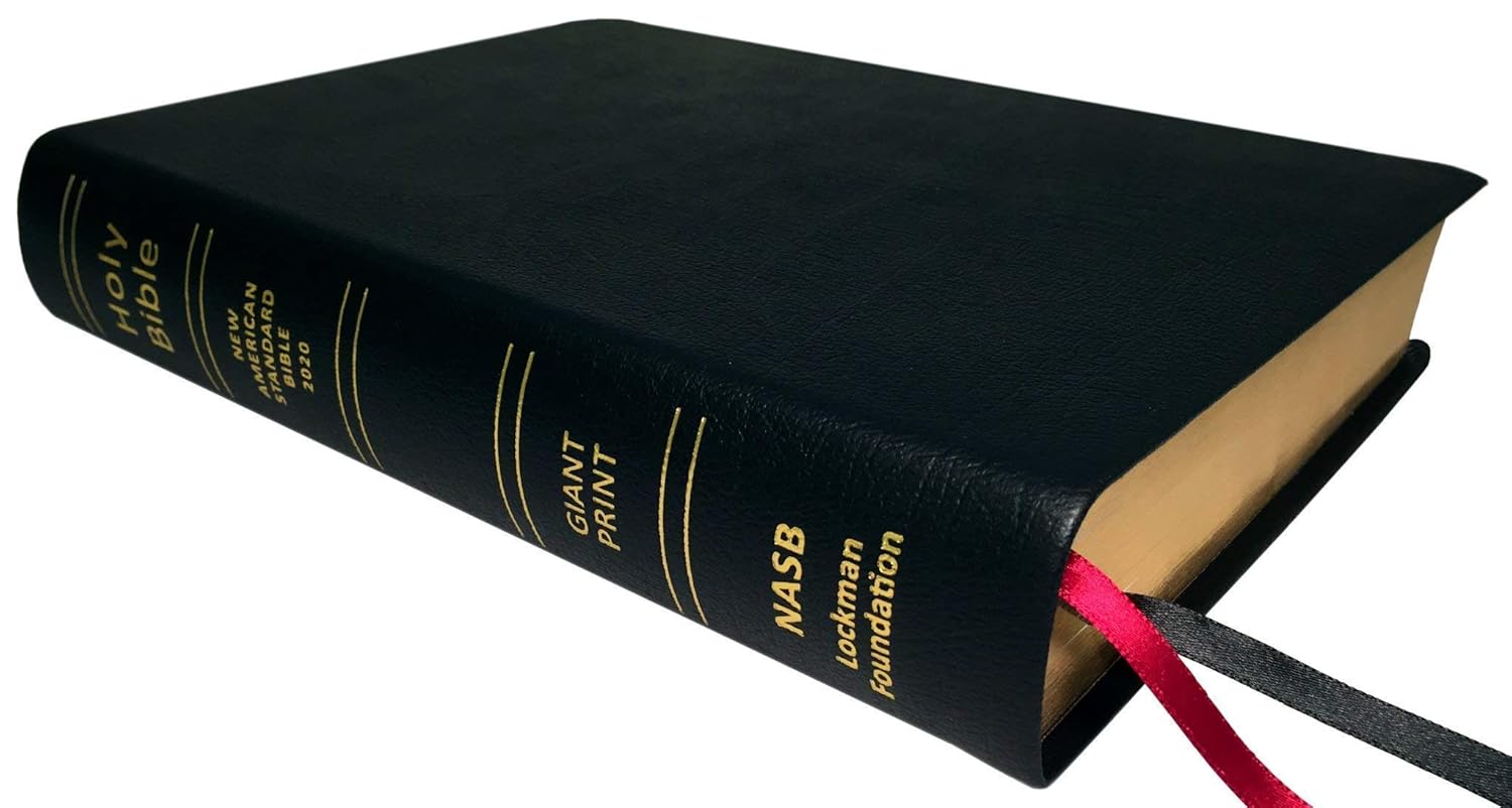 NASB 2020 Giant Print Text Bible, Black Genuine Leather