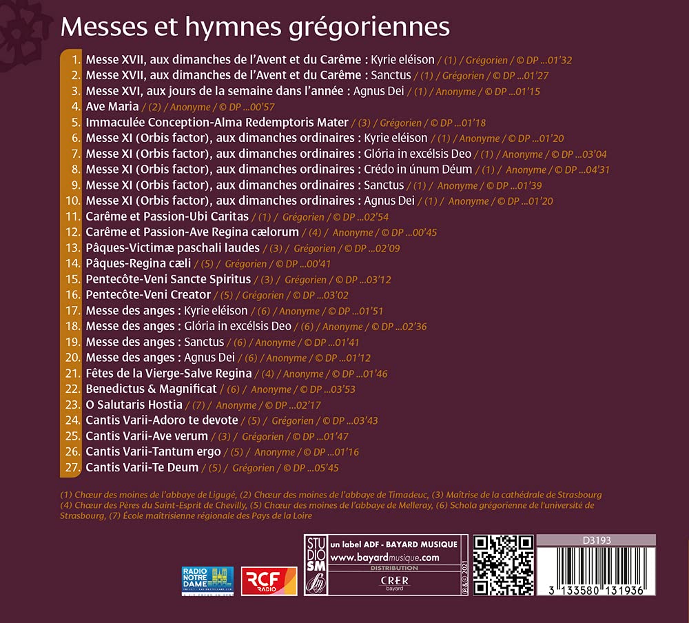 Collectif Abbayes - Messes Et Hymnes Gregoriennes