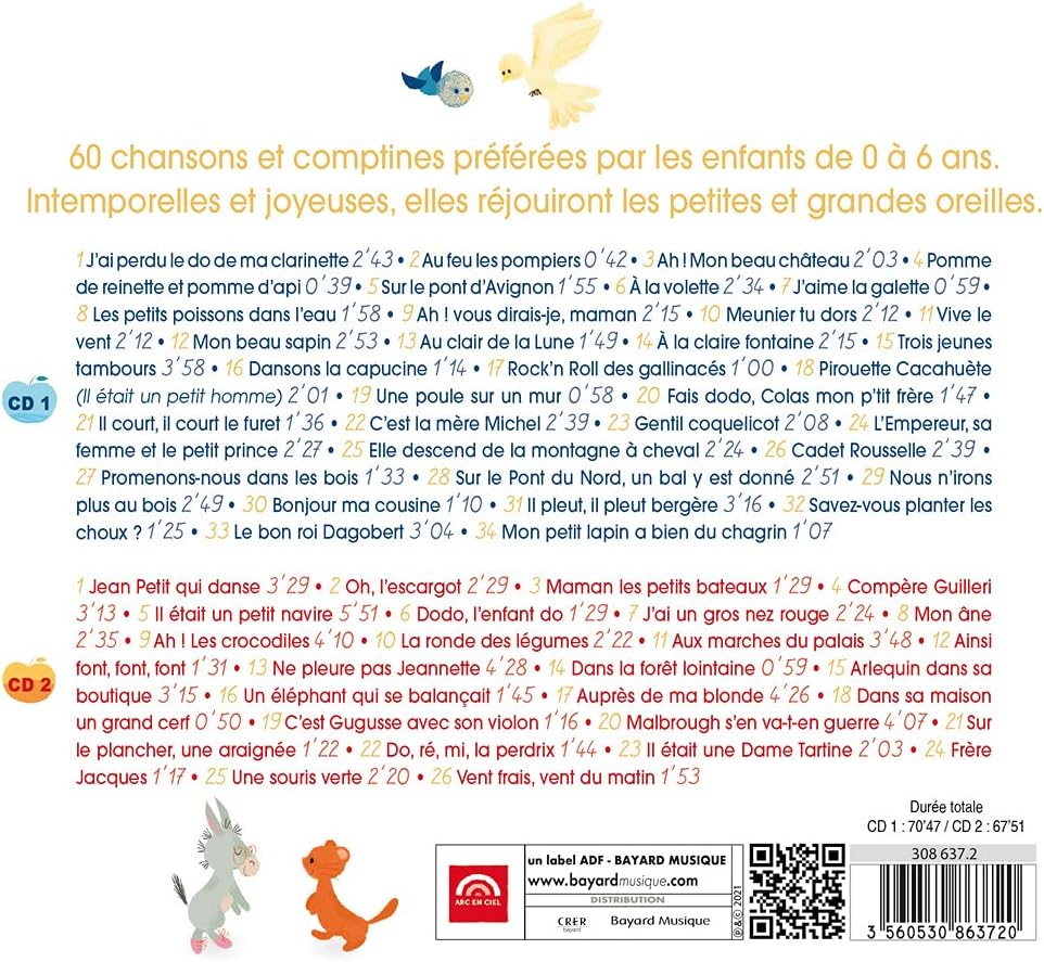 60 chansons et comptines pour les petits