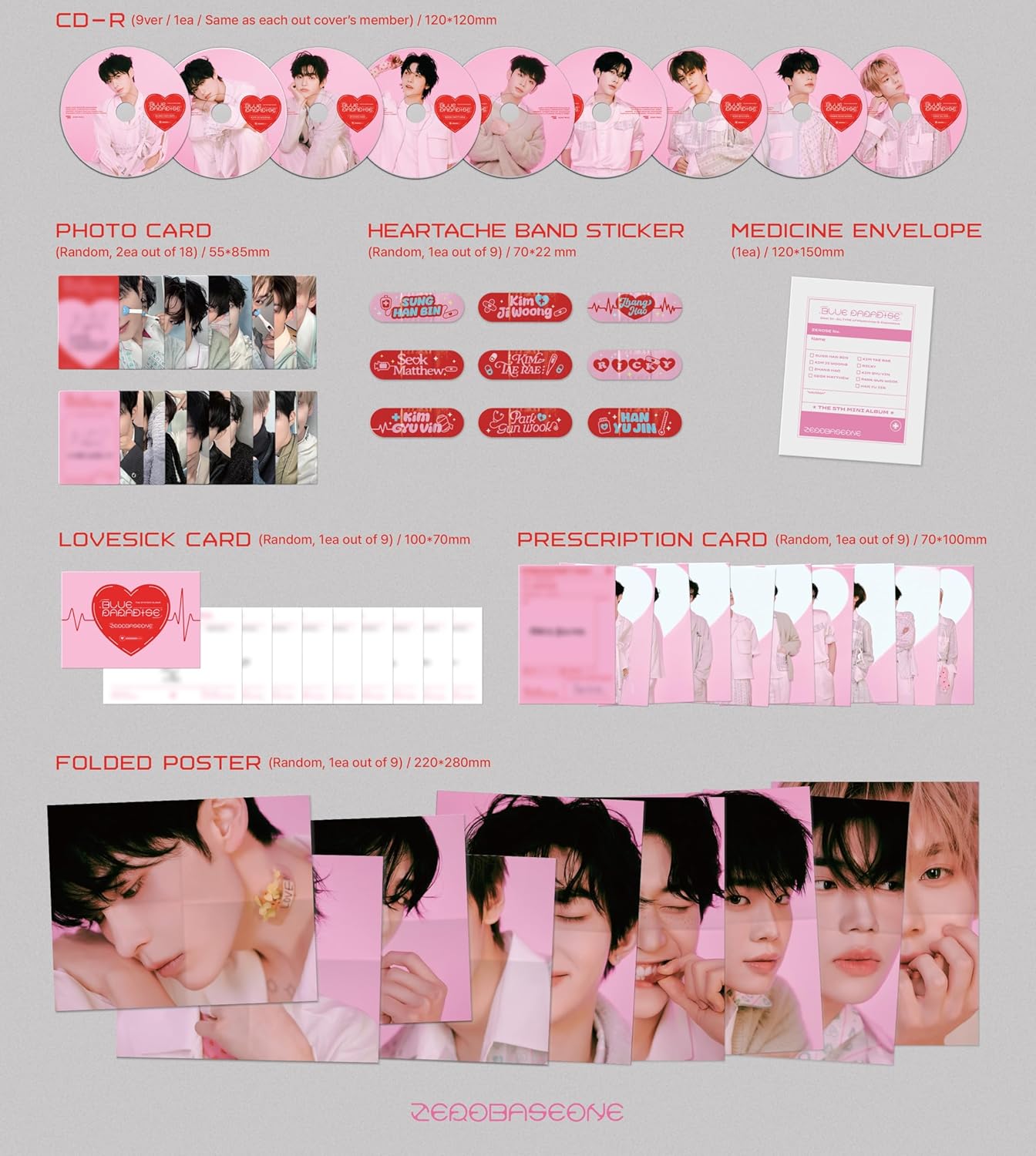 Blue Paradise - Digipack Random Cover Version - incl. Photocards, Band Sticker, Medicine Envelop, Lovesick Card, Prescription Card + Poster