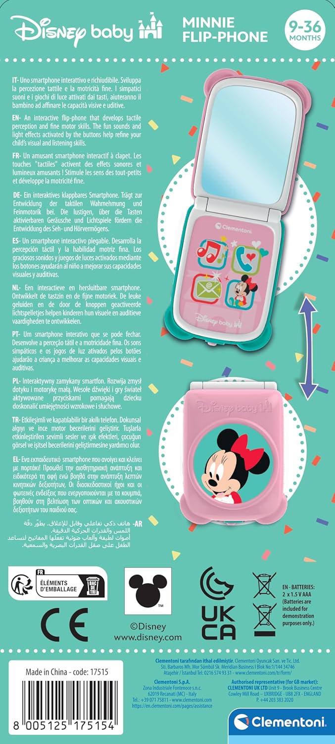 Clementoni - Clementoni Baby Disney Minnie Mouse Telefoon Inklapbaar
