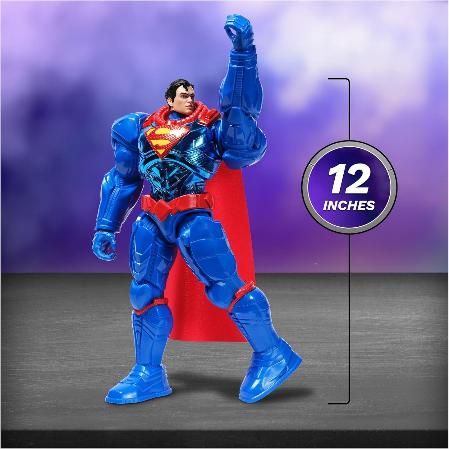 Spin Master DC Comics, Metal Force Superman Action Figure, 30-cm Extra Large Super Hero Collectible Kids’ Toys for Boys and Girls Aged 4+