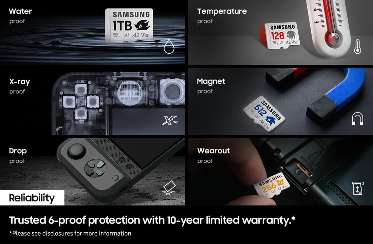 Samsung Memorie MB-MD512SA Sonic PRO Plus Scheda MicroSD per Console Gaming, Action Cam e Droni da 512GB, UHS-I U3, Fino a 180MB/s
