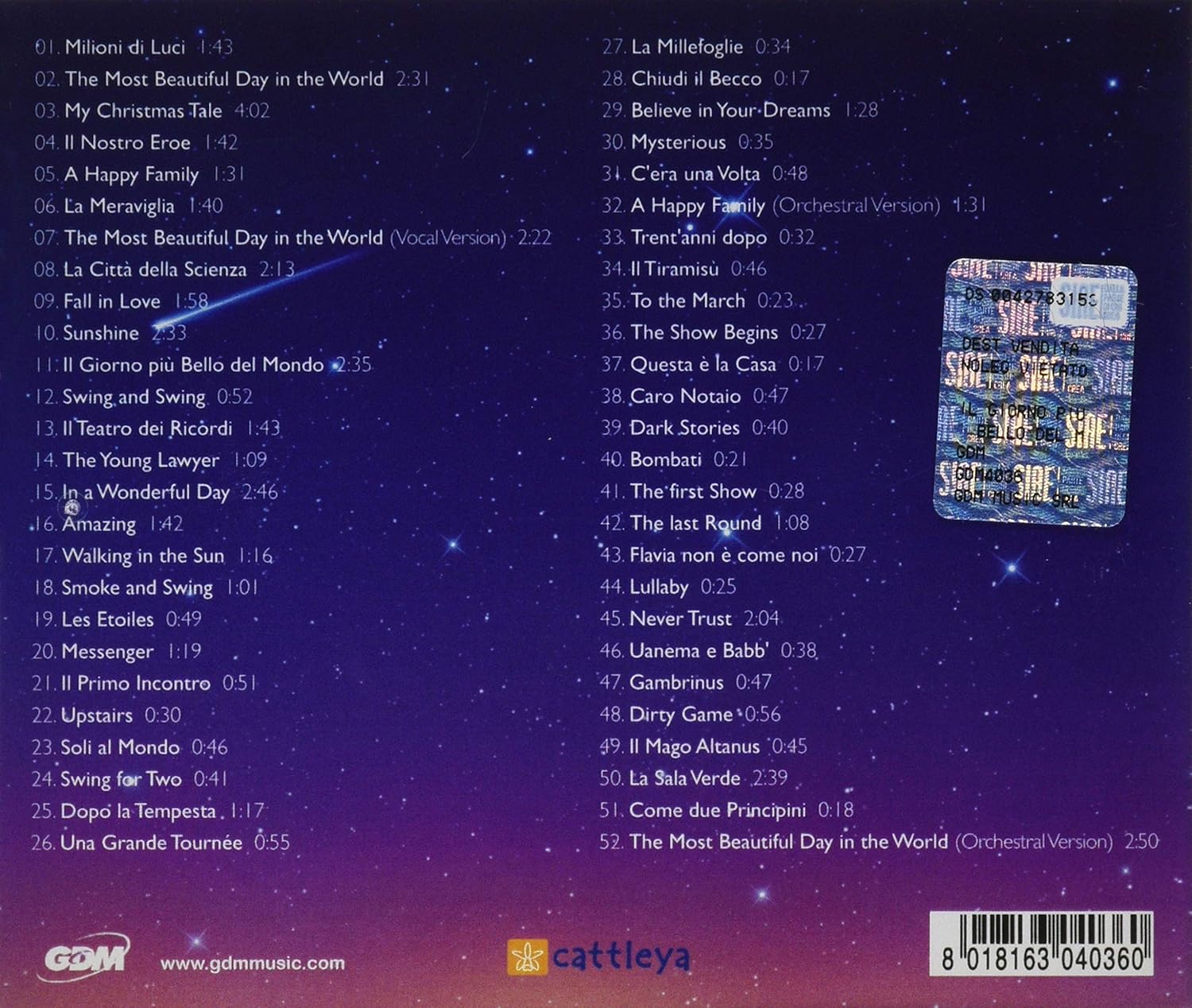 Il Giorno Piu Bello Del Mondo Original Soundtrack
