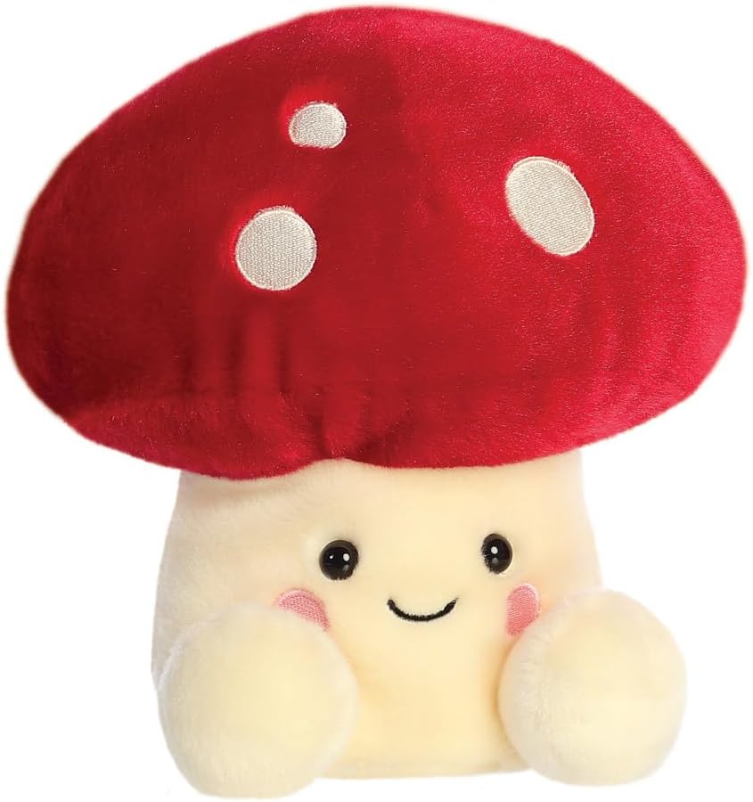 Aurora, 33960, Palm Pals Amanita Mushroom 8In, Soft Toy, Red & Beige