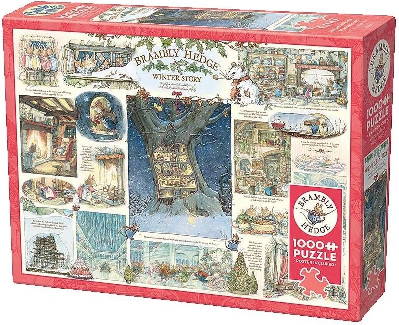 Cobble Hill 1000 Piece Jigsaw Puzzle - Brambly Hedge Winter Story - Poster Included