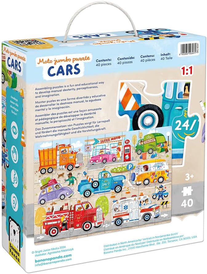 Banana Panda Moto Jumbo Puzzle Cars 3+