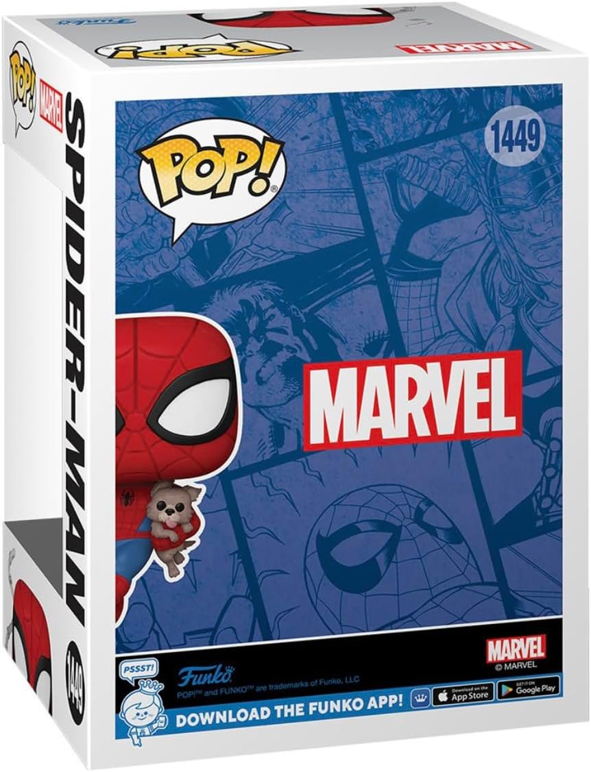 POP Spider-Man with Sandwich The Dog Funko Vinyl Figure #1449 - Entertainment Earth Exclusive