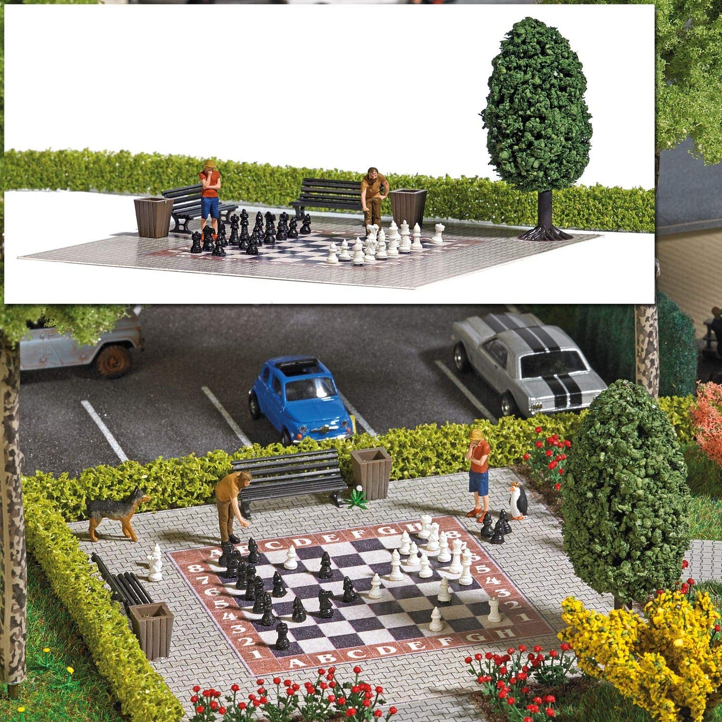 Busch 7839 Garden Chess Scene