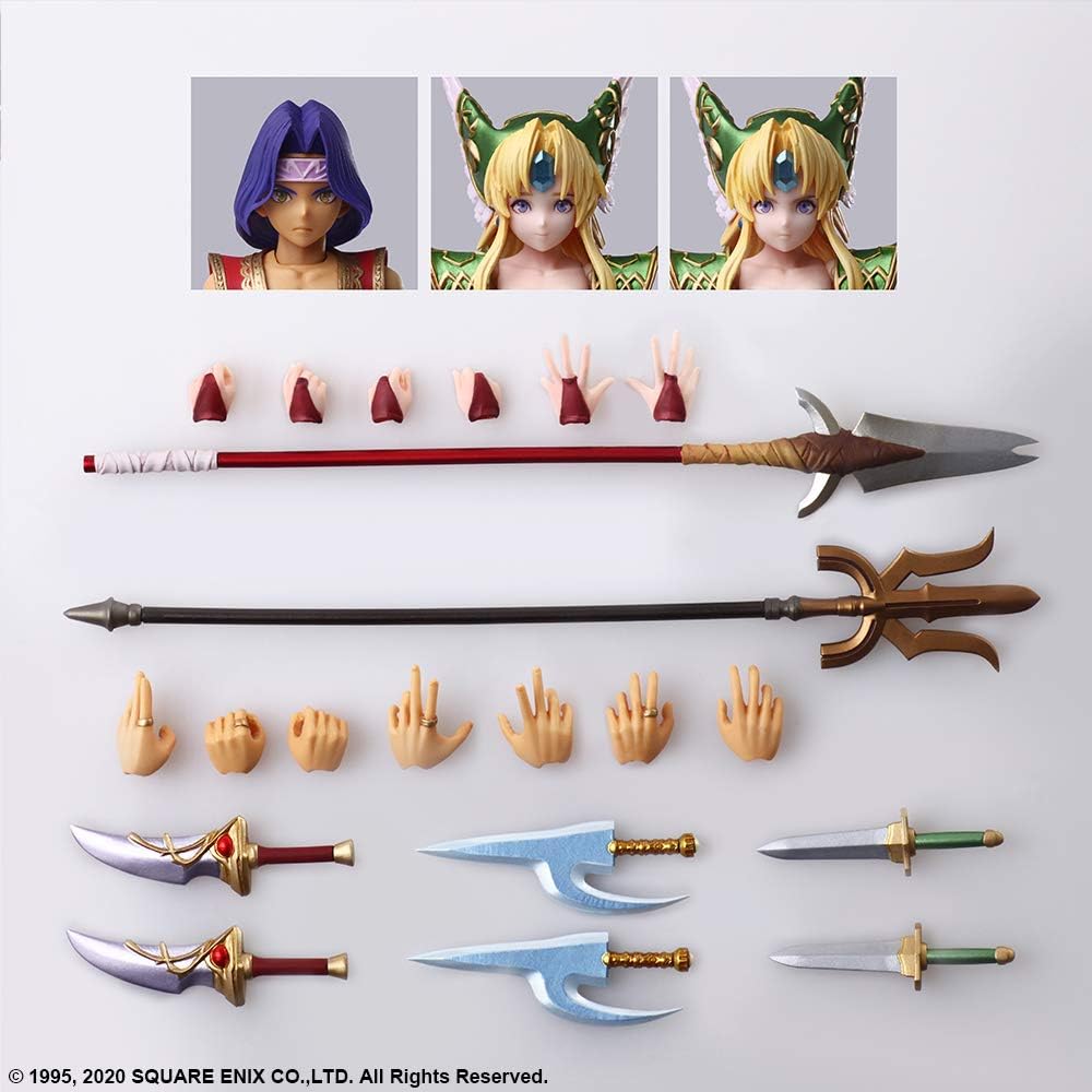 Square Enix - TRIALS OF MANA BRING ARTS ACTION FIGURE - HAWKEYE & RIESZ