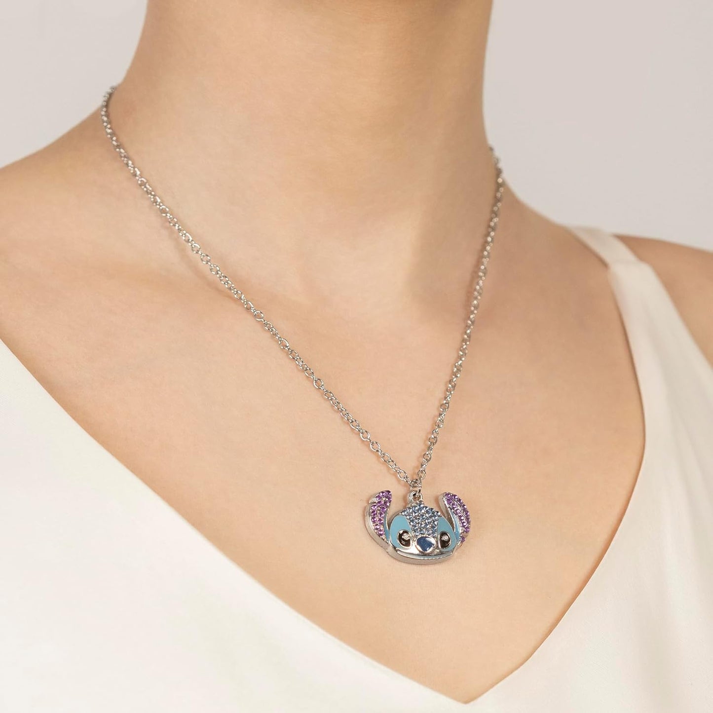 Disney - Stitch Crystal Head Pendant Necklace