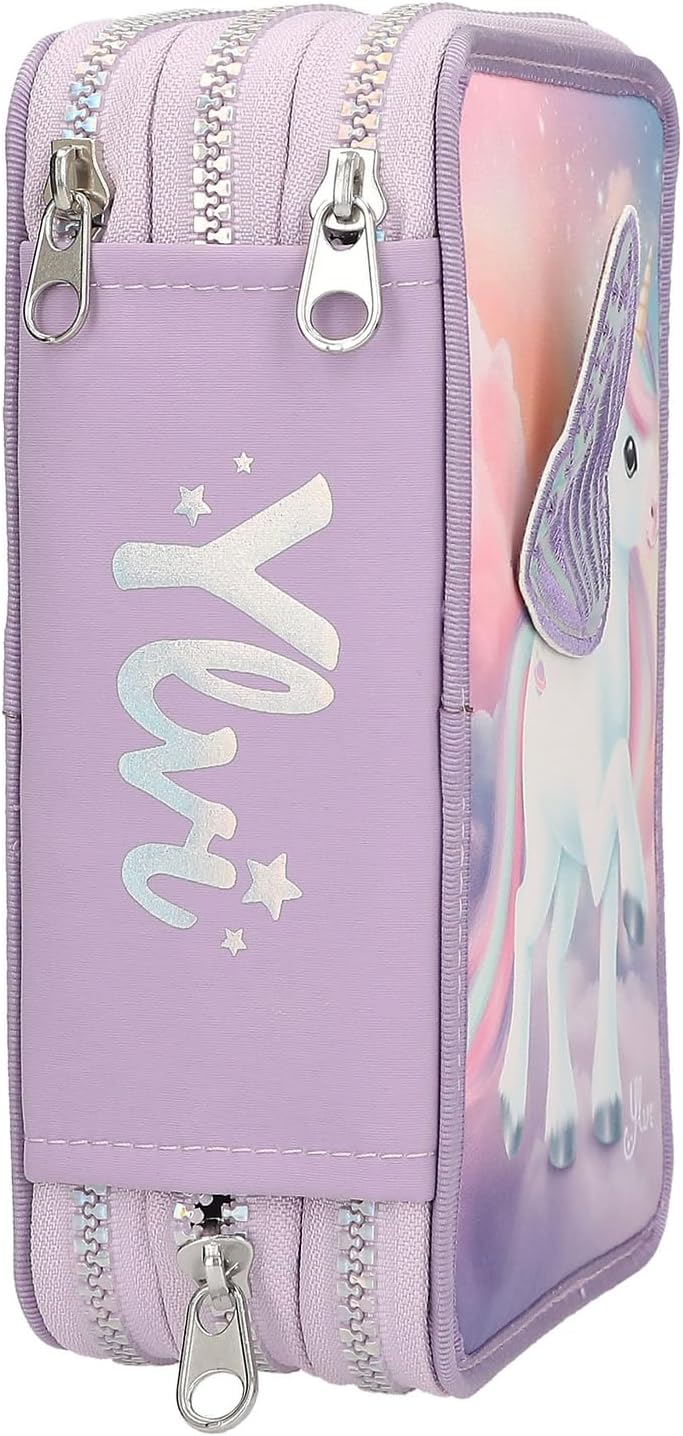 Ylvi - Triple Pencil Case With AppliquTd Wing - (0413417)