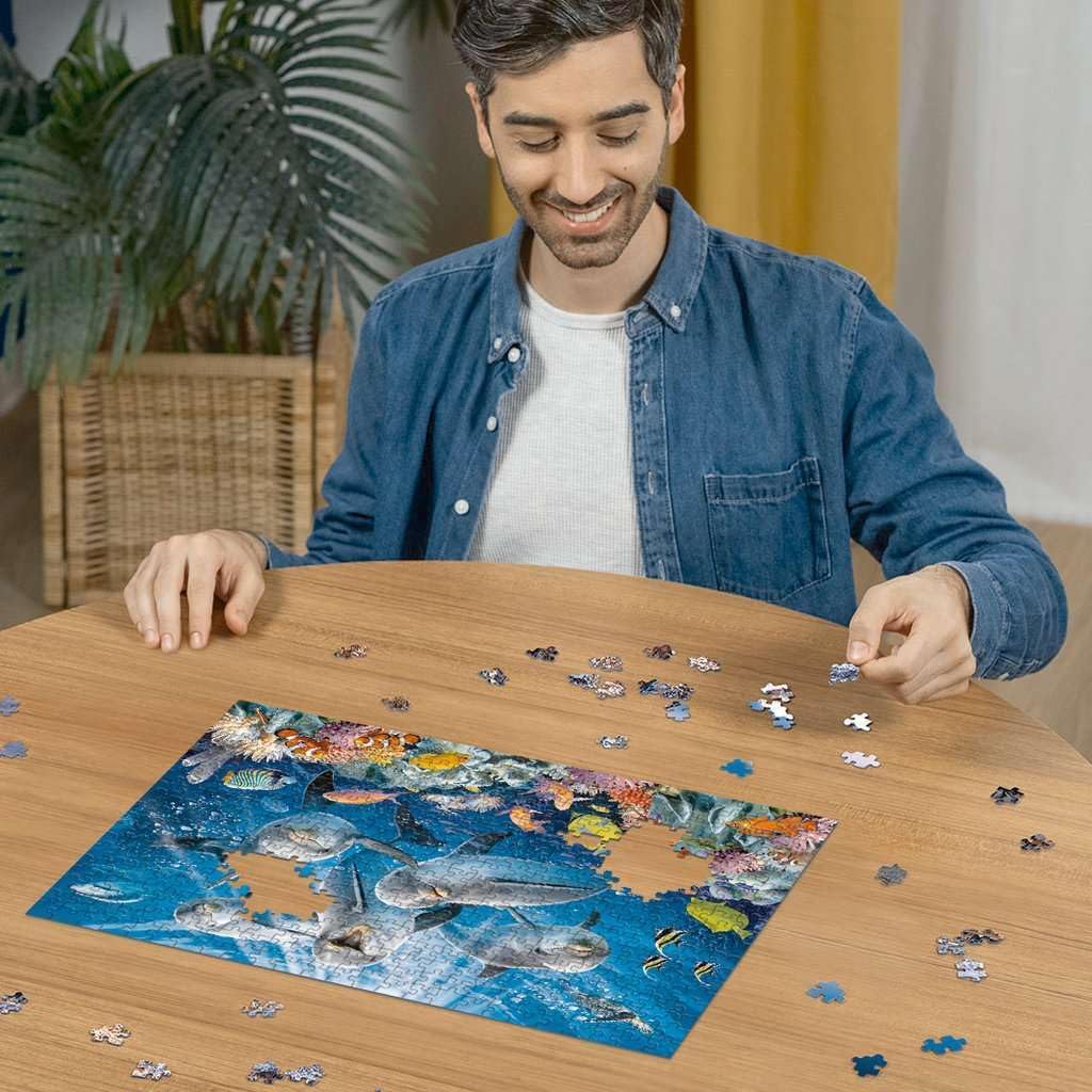 Ravensburger - Legpuzzel Dolfijnen in het Koraalrif 500st.