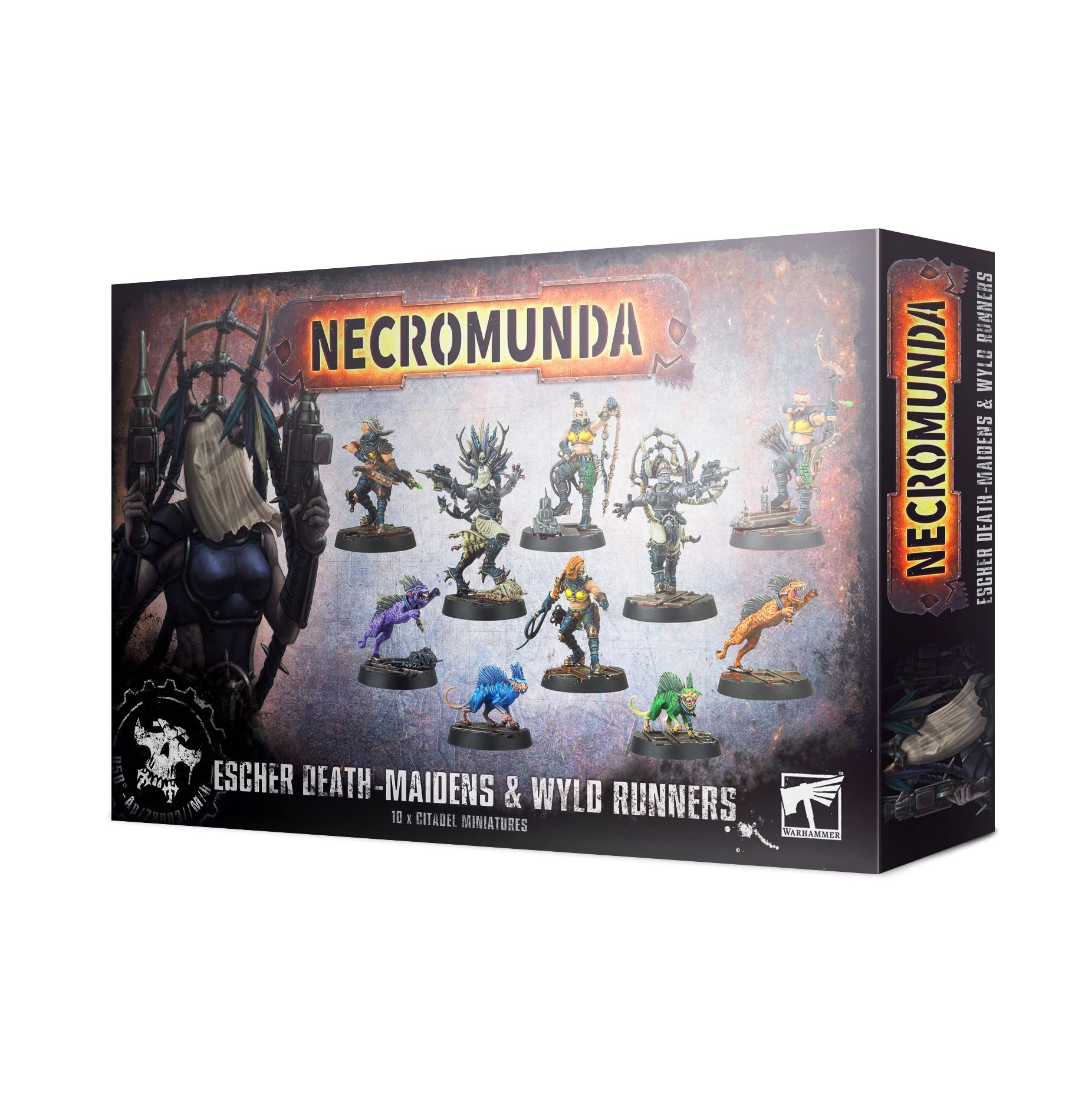 Games Workshop - Warhammer - Necromunda: Escher Death Maidens and Wyld Runners - Miniatures - Tabletop Miniature Set - 1 Package - Ages 14+