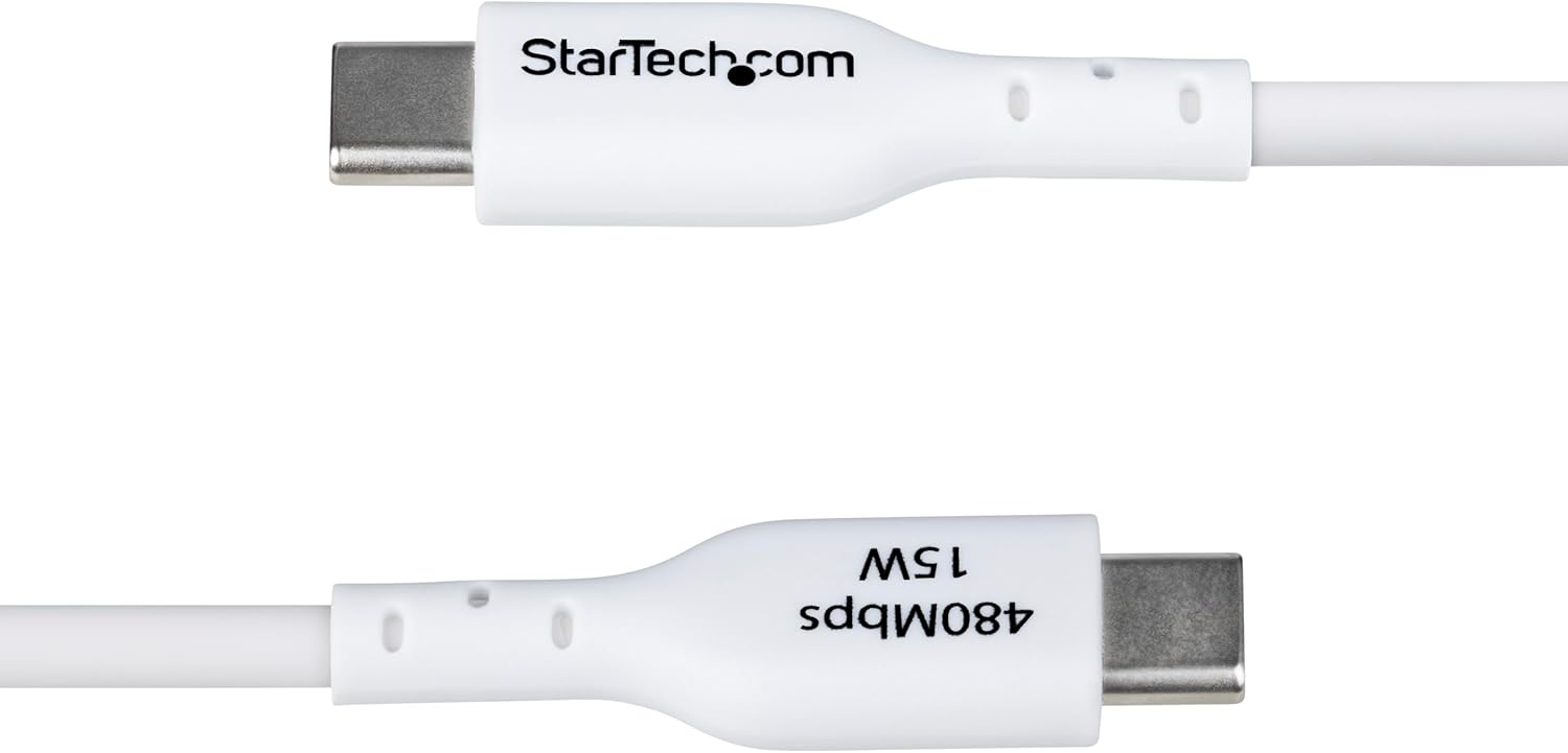 StarTech.com Câble de Charge USB-A vers USB-C de 2m, Charge et Synchronisation, 3A, USB 2.0, Gaine TPE - Cordon de Charge USB
