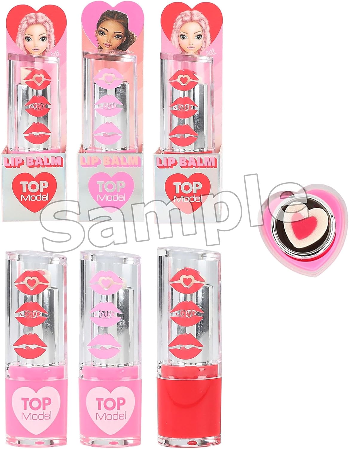 Topmodel - Heart In Heart Lipbalm - Pink, Red - 3.7 Grams