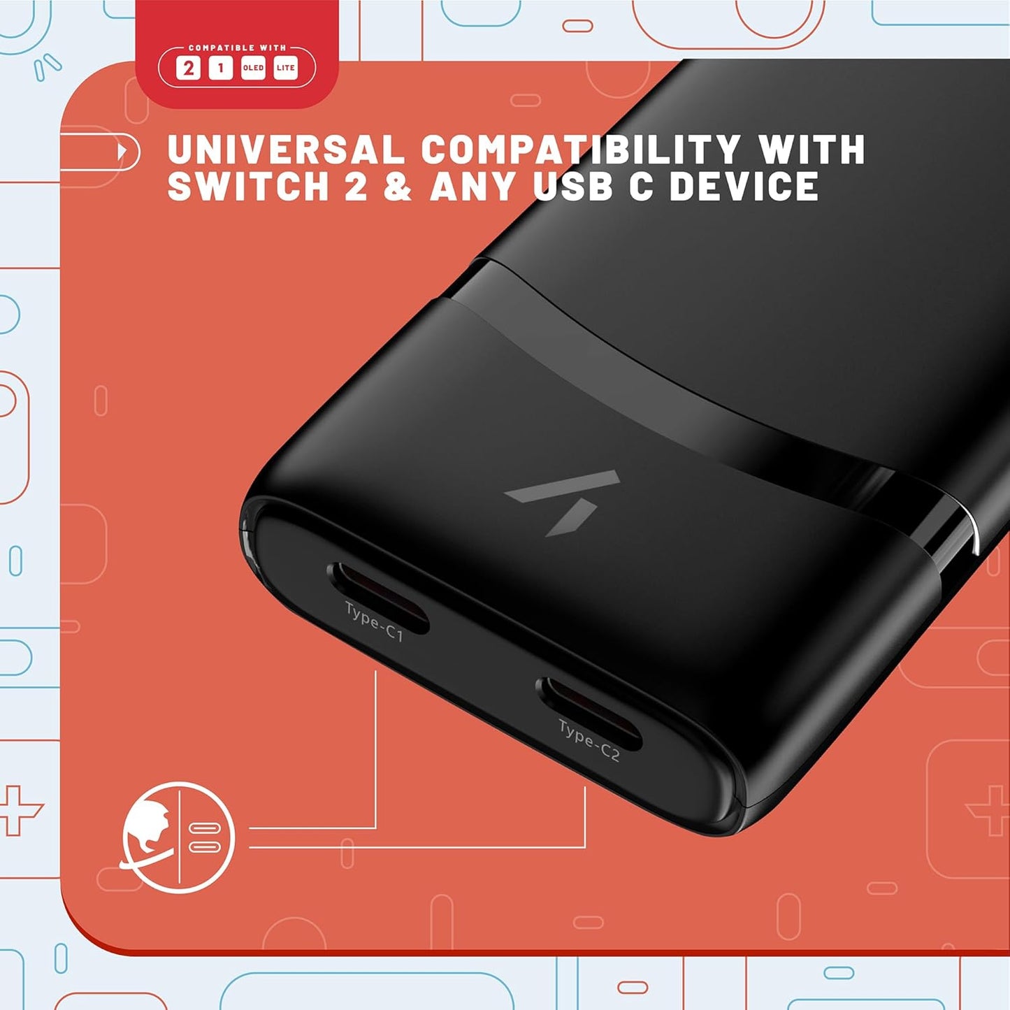 `Stealth - Slim Travel Adapter - Switch, Oled, Lite, Switch 2`