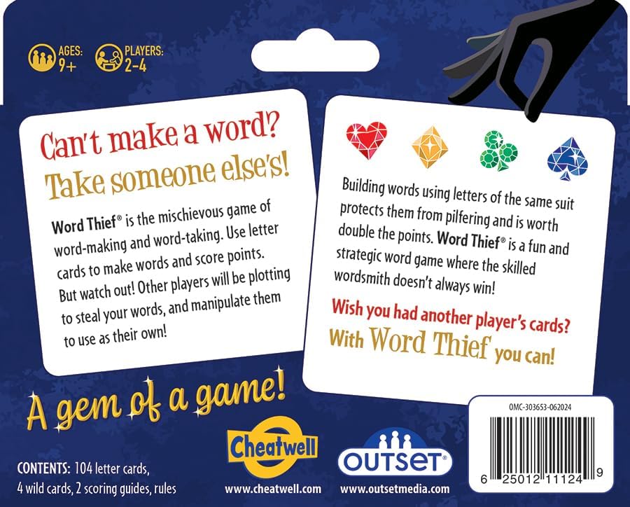 Outset Media Word Thief - Family Card Game of Letters And Larceny