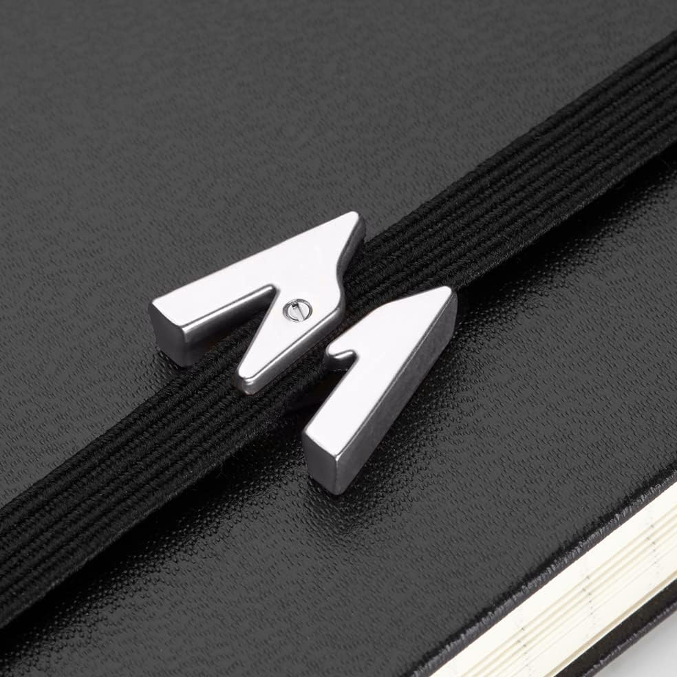 Moleskine Pin for Notebook or Planner Letter Q, Letter Pin, Customize The Elastic Closure, Special Customized Gift, Color Silver