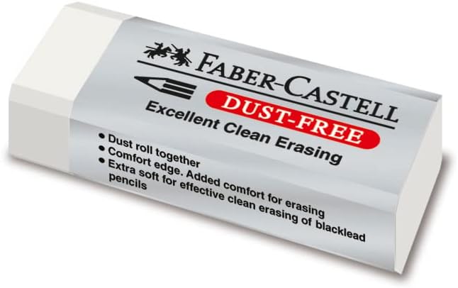 Faber-Castell 187120 - Gum Dust-Free, plastic, white, 1 piece