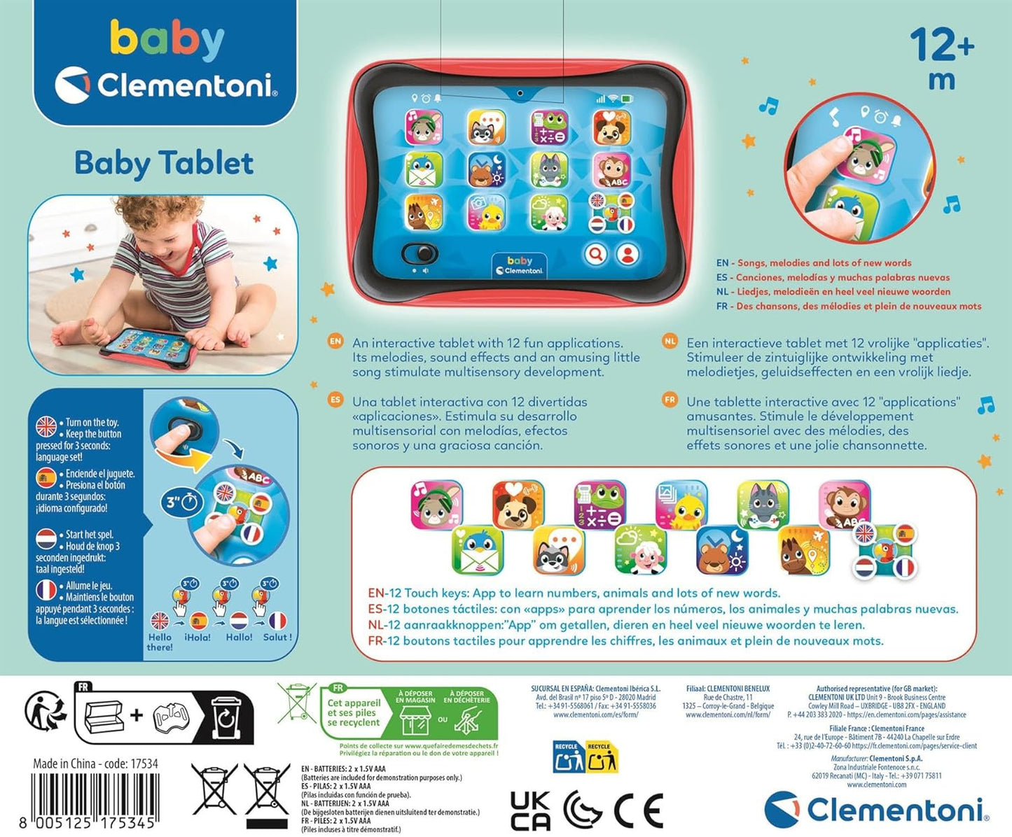 CLEMENTONI -17534-BABY Tablet (LOC1) -K-