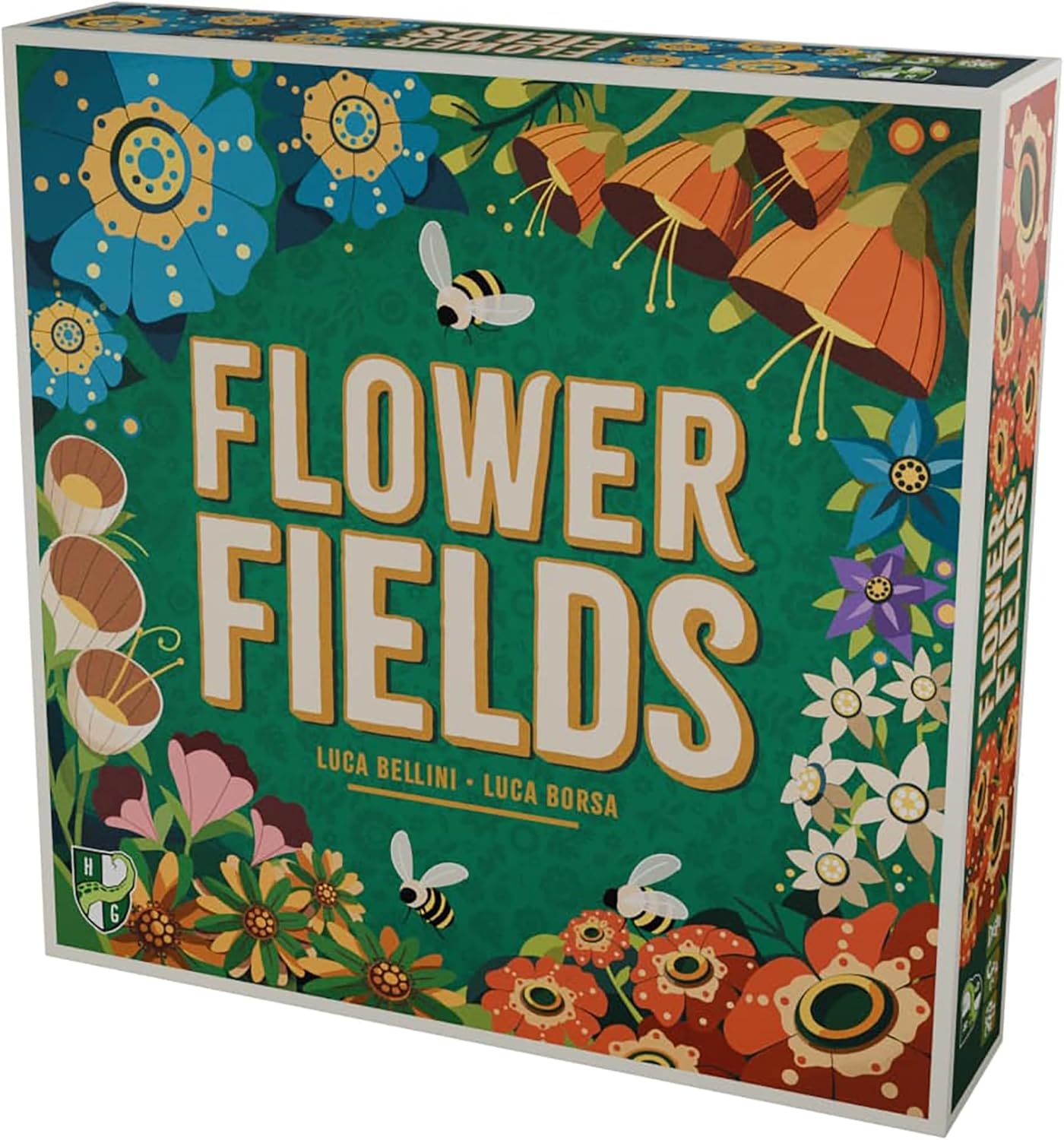 Flower Fields - Tile Placement Board Game, Create A Beautiful Garden, Competitive Strategy Game Over 3 Seasons, Ages 8+, 1-4 Players