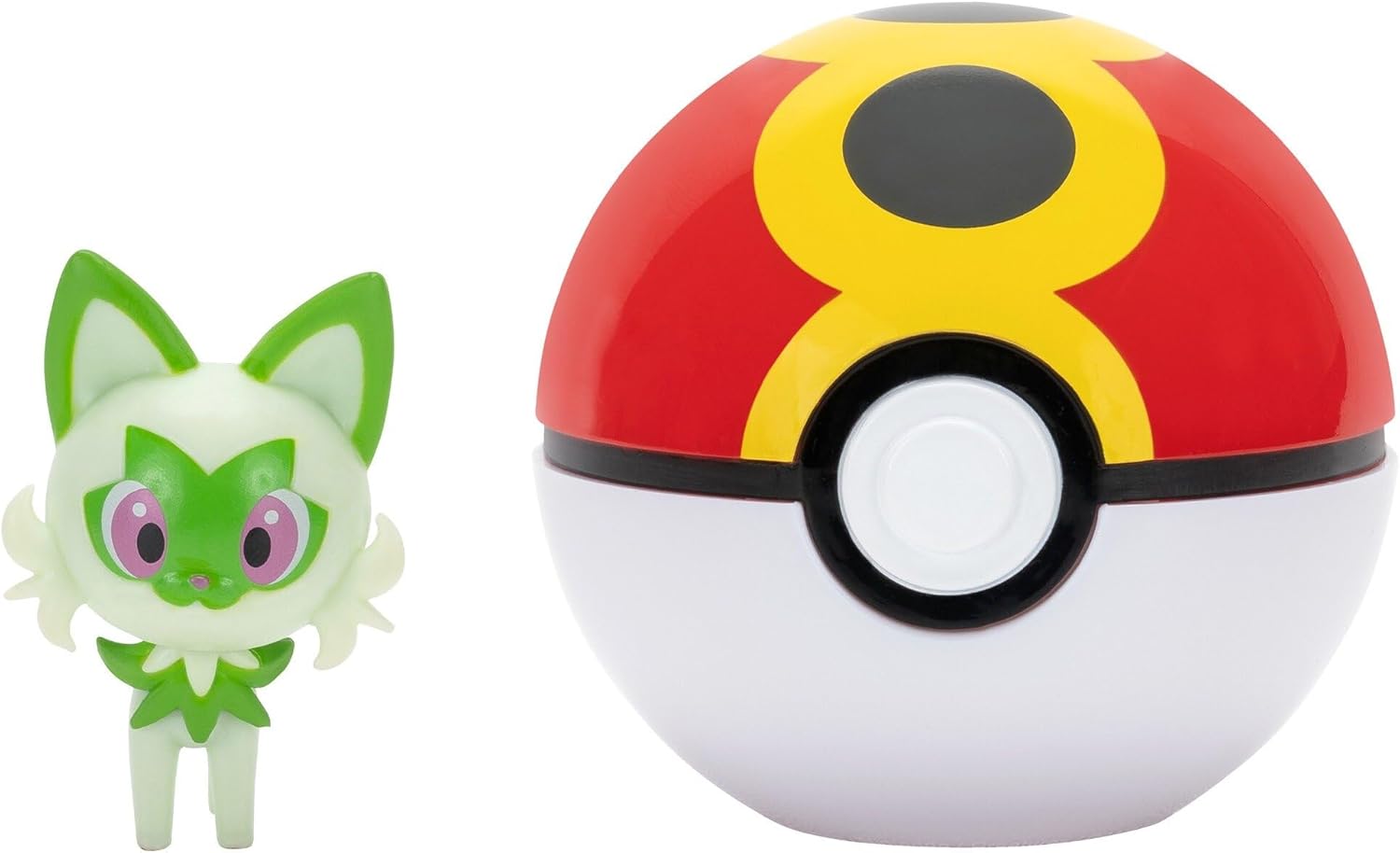 Pokémon PKW4151 - Clip and Go Pokéball - Felori and Wiederball, Official Pokéball with Movable 5 cm Figure