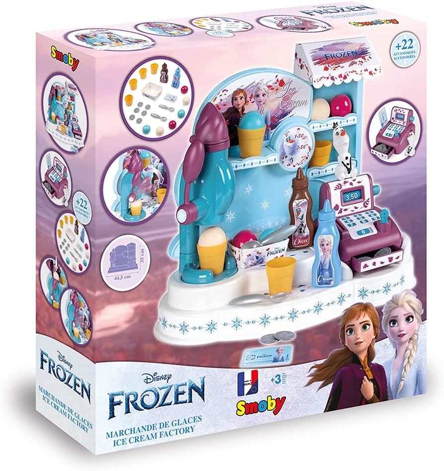 Smoby - Frozen - IJswinkel - Kinderkassa - 22 accessoires + 1 Olaf-figuur