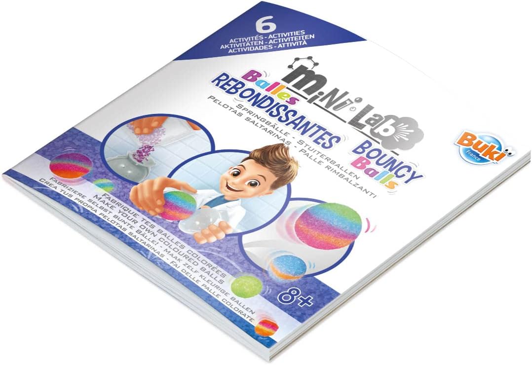 Buki France Mini Lab. Kids Chemistry Set. Childrens Science Experiments. STEM Toy. Suitable for Boys & Girls 8+ (Bouncy Balls