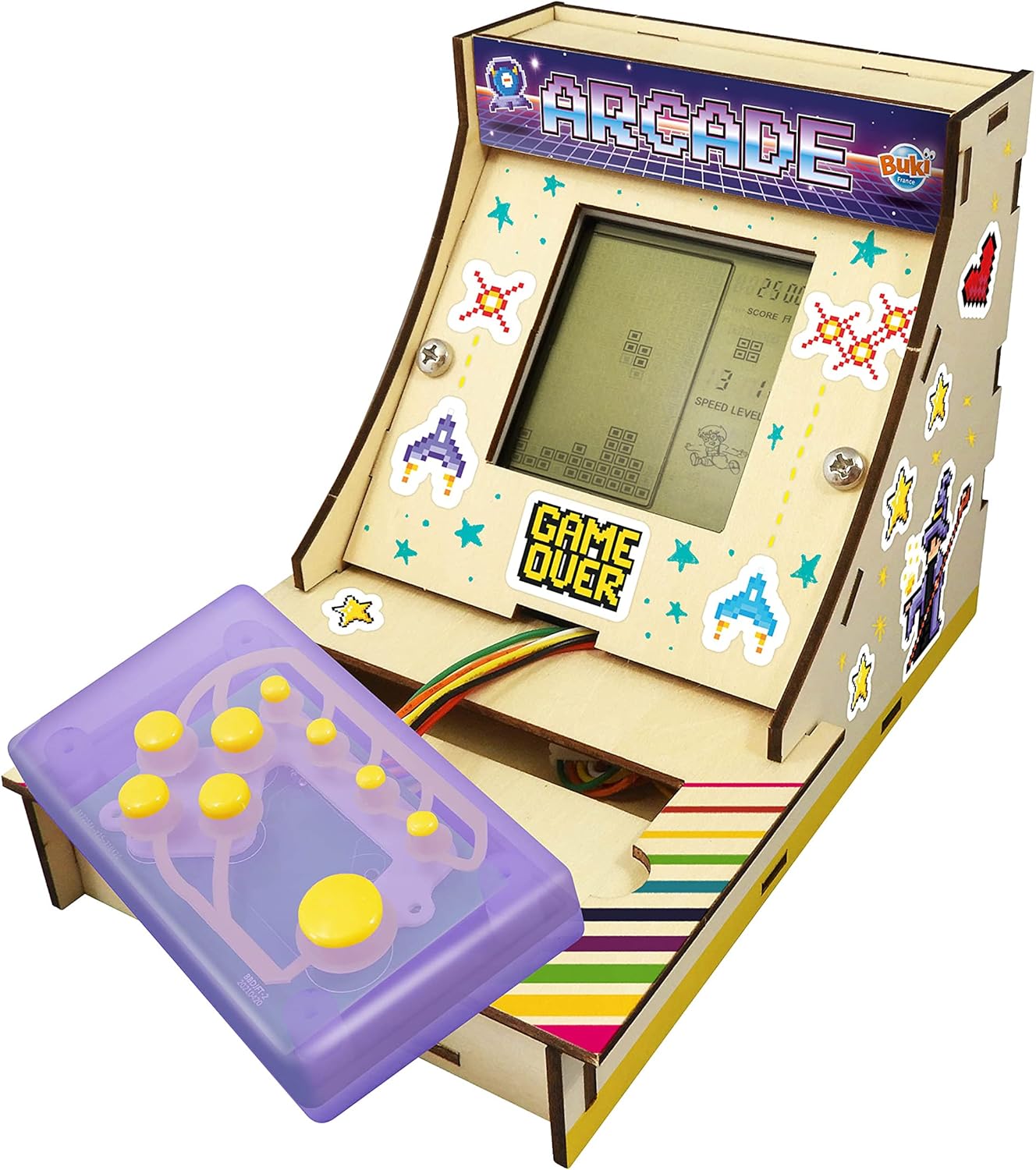 Buki France 2167 Build your own Arcade Game. 12 Games Inspired by Classics. Electronics Buliding Toy. STEM Toy. Science & Engineering Gift Set. Construction Toy Suitable for Boys & Girls 8+