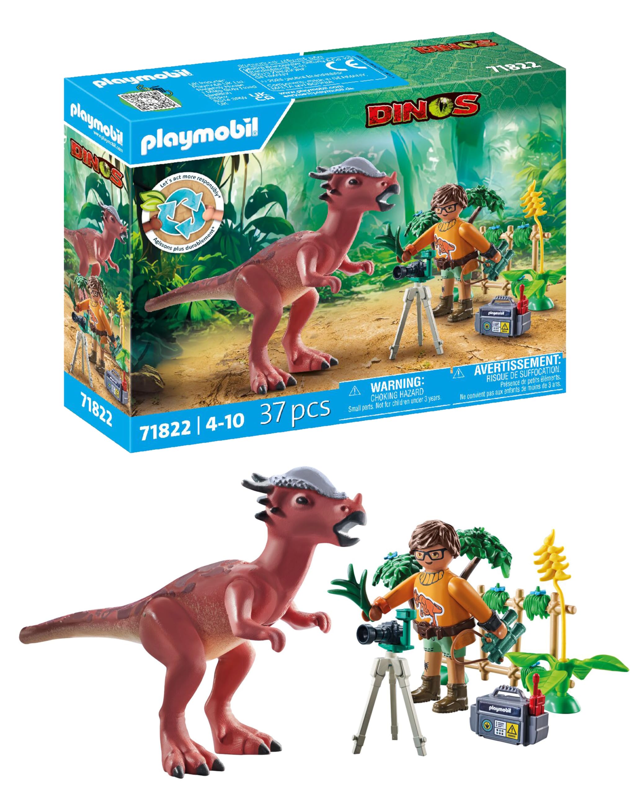 PLAYMOBIL | Dinos | Stygimoloch Observatie | Dino speelset | Avontuur speelgoed voor kinderen van 4+ | 71822