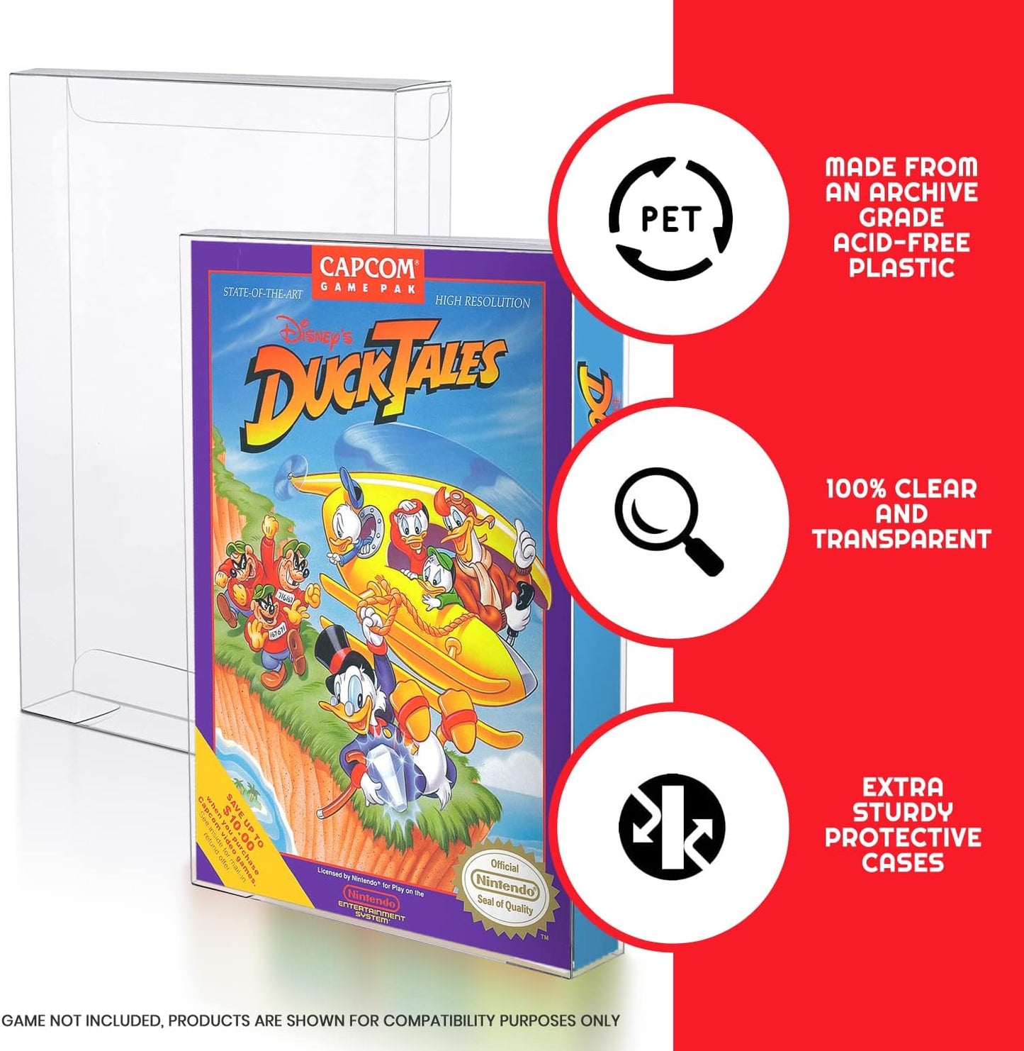 EVORETRO - NES Game box PET Protectors 25 piece