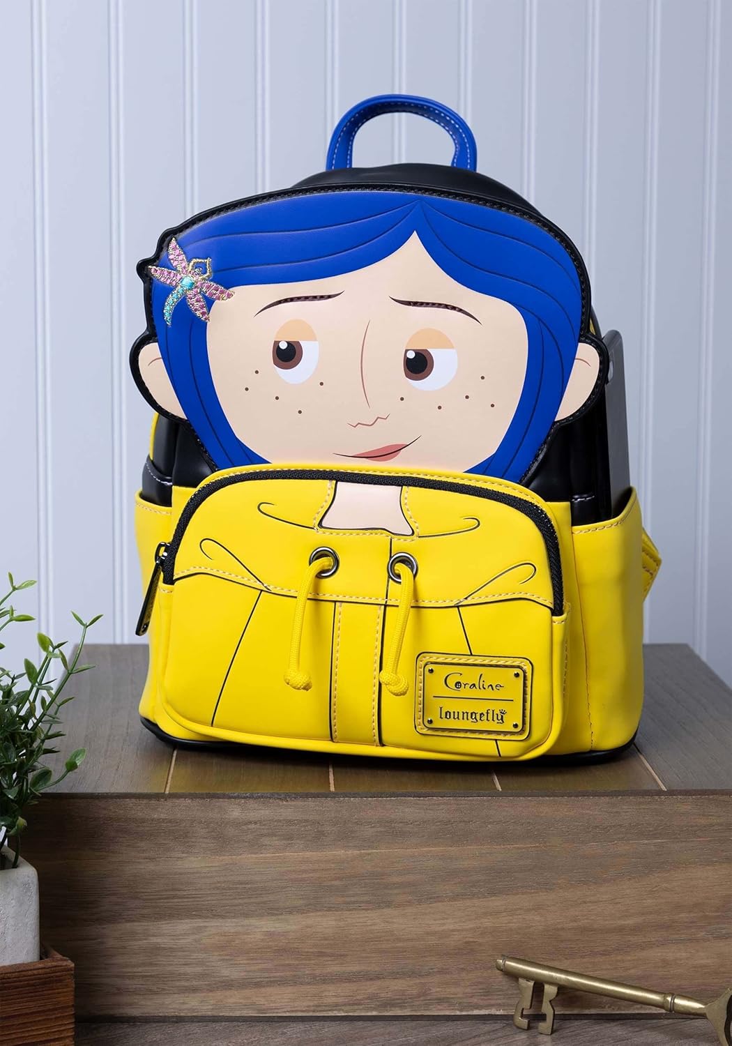 Loungefly Laika Coraline Raincoat Cosplay Women's Double Strap Shoulder Bag Purse, COBK0012, One Size, Multi