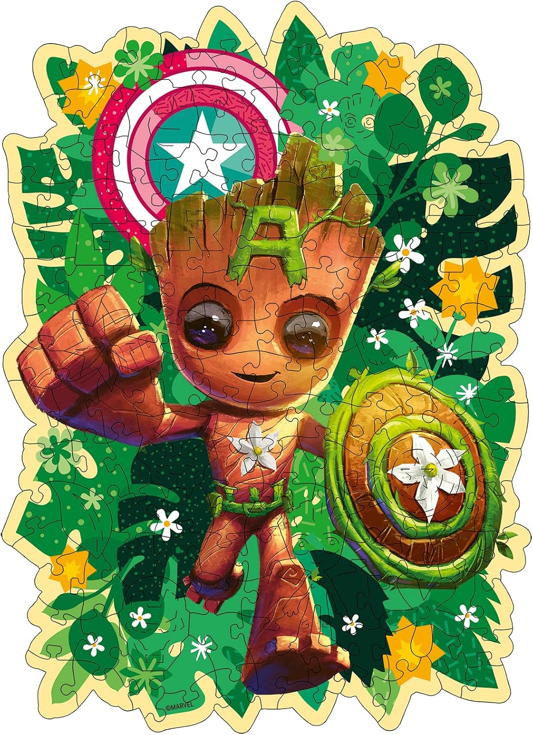 Ravensburger Wooden Puzzle 12001459 - Groot - 150 Teile Kontur-Holzpuzzle mit stabilen, individuellen Puzzleteilen und 15 kleinen Holzfiguren = Whimsies, für Erwachsene und Kinder ab 10 Jahren